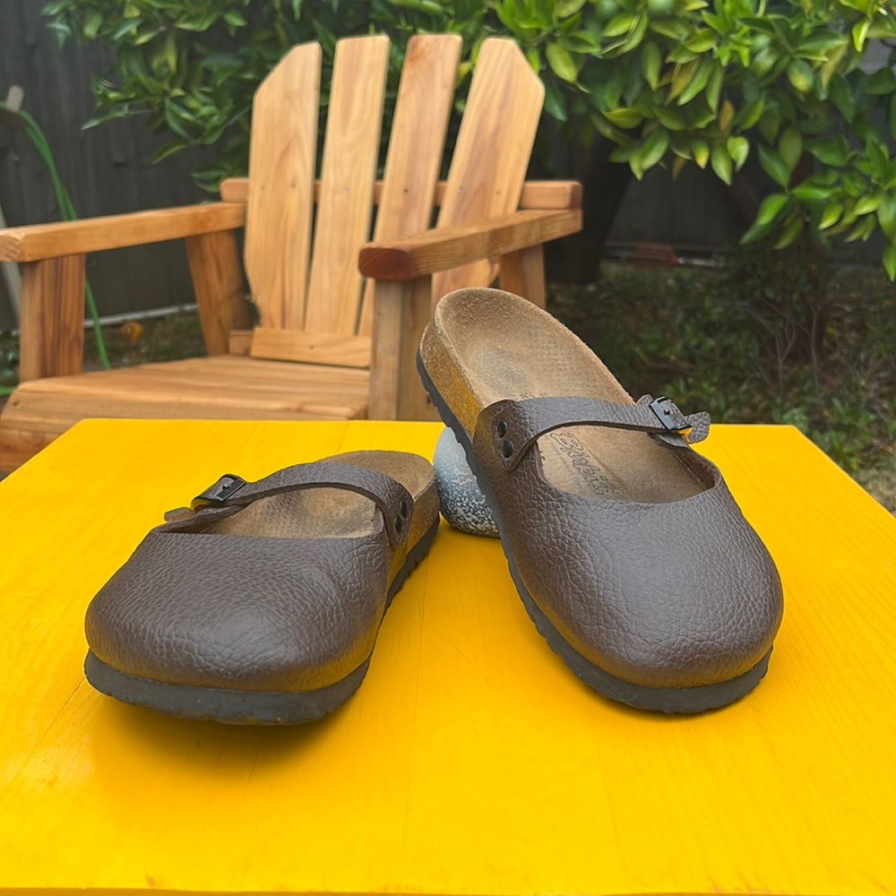 Birkis Chocolate Brown Maria Clog